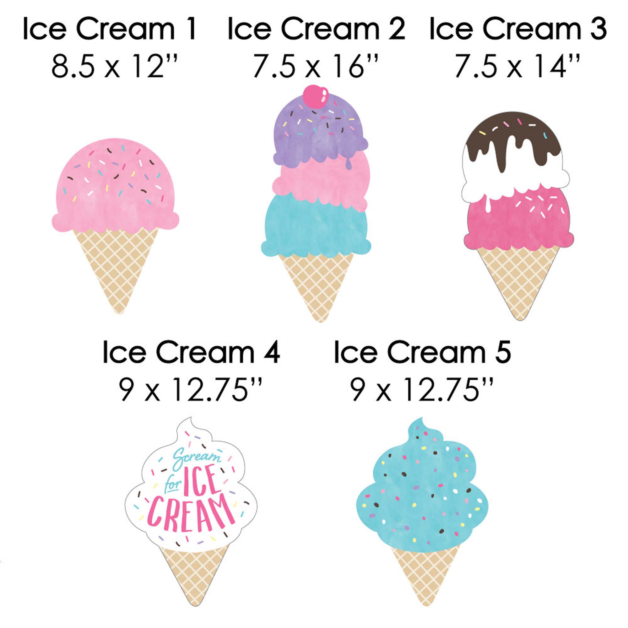 Big Dot of Happiness Scoop Up the Fun - Ice Cream Cone - Lawn
